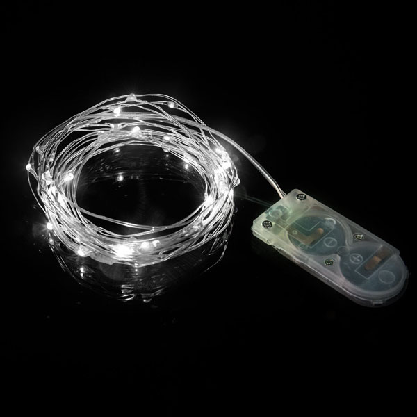 WIRE STRING LIGHTS-COOL WHITE 3MTR-1PC
